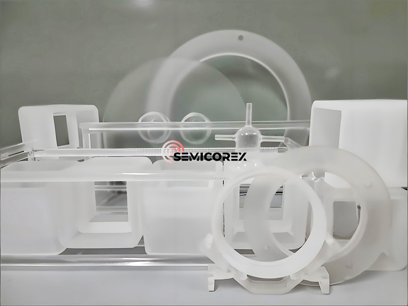 Apa stres saka bagean kaca kuarza