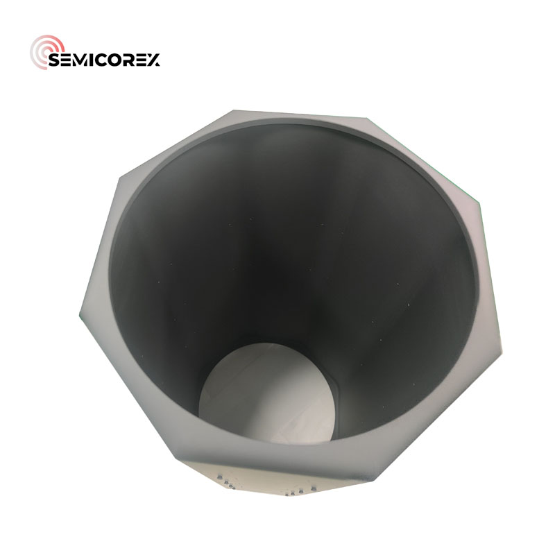 SiC Coated Barrel Susceptor kanggo LPE Epitaxial Wutah