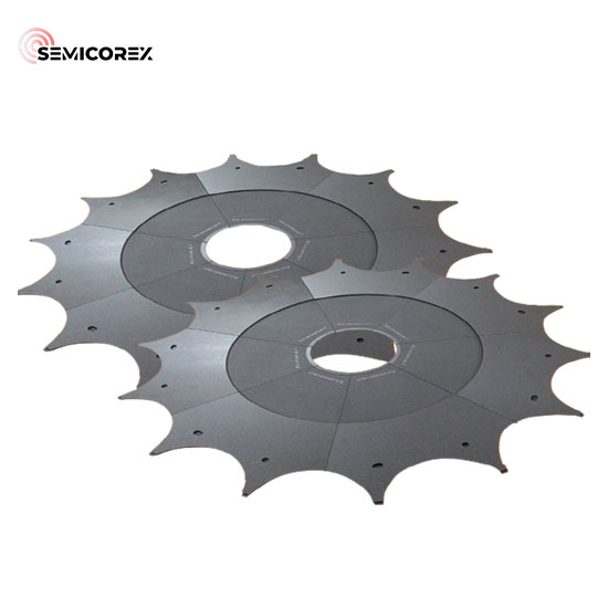 SiC Coated Graphite Base Susceptors kanggo MOCVD